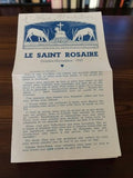 Livret religieux ancien Le Saint Rosaire 1949 prière vintage rétro