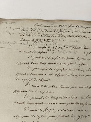 Lettre manuscrite administrative 1797, ancien bordereau XVIIIe français