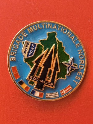 Insigne militaire brigade multinationale Armée de terre français authentique