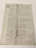 Ancienne lettre manuscrite administrative XIXe, papier timbré 1813, signatures