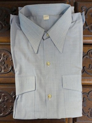Chemise militaire vintage gris clair, ancien modèle rétro, poches à rabat