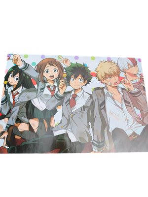 Poster My Hero Academia manga – Personnages principaux en uniforme, couleurs viv
