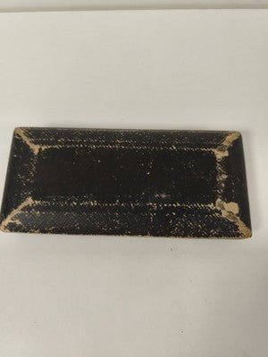 Ancien coffret de compas de dessin géométrie, métal nickelé, écrin noir