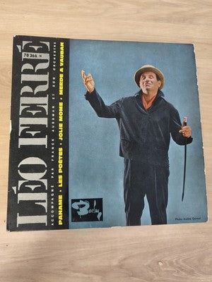 Vinyle 45T vintage Léo Ferré Barclay Paname Les Poètes Jolie Môme années 60