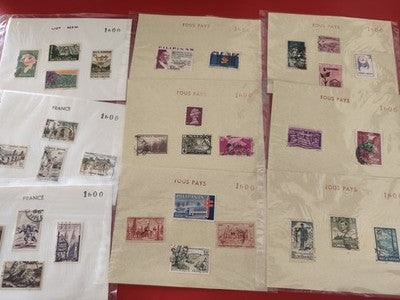 Lot anciens timbres monde vrac collection philatélie France Vietnam divers