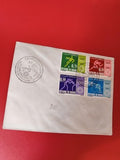 Ancienne lettre timbrée Maroc 1972 Jeux Olympiques, oblitération Casablanca