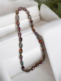 Collier ancien perles de verre Murano millefiori vintage années 50 vénitien rétr