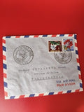 Ancienne lettre premier jour Tananarive timbres oblitérés Madagascar vintage