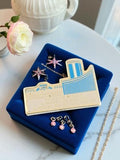 Pin's publicitaire vintage Ville de Rouen édition limitée doré bleu