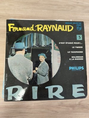 Vinyle ancien 45 tours Fernand Raynaud rétro, disque collection état usagé