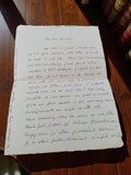 Lettre manuscrite ancienne 1948 Genève papier vintage post-WW2 adressée à Genevi