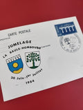 Carte postale ancienne oblitérée jumelage La Baule Hombourg 1984 philatélie