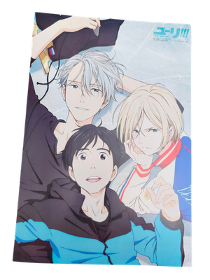 Poster manga Yuri on Ice anime, personnages couleurs, décor patinage, occasion