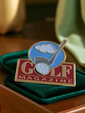 Pin's Golf Magazine Vintage Métal émaillé logo club balle années 80-90