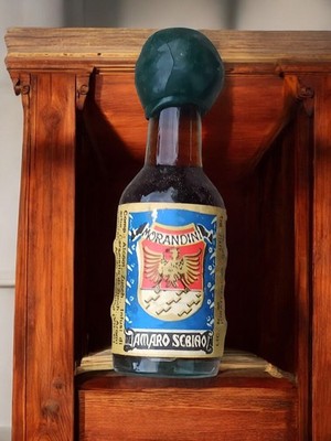 Miniature ancienne alcool Morandini Amaro Sebiato, mignonette vintage scellée