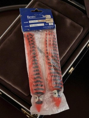 Leurre ancien Bluewater Octopus vintage, accessoire pêche neuf, lot 2 pièces