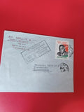 Ancienne lettre oblitérée Madagascar 1961 avec timbre Tsiranana philatélie vinta
