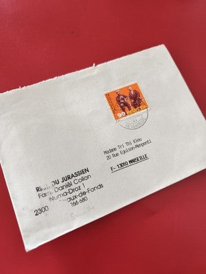 Ancienne enveloppe timbrée Suisse oblitérée philatélie collection vintage