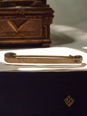 Pince à cravate rétro métal doré | Attache vintage élégante accessoire homme