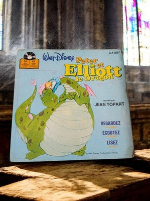 Livre-disque 45T Walt Disney Peter et Elliott le Dragon vintage années 70