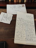 Lettre manuscrite ancienne 1946 Swindon Marseille WW2 vintage + enveloppe