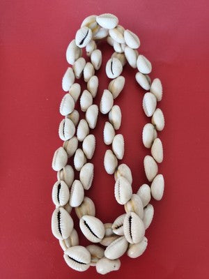 Gros collier vintage en coquillages naturel ancien rétro collection bijoux déco