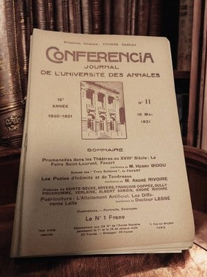 Revue universitaire ancienne Conférencia 1921 journal Annales vintage rétro