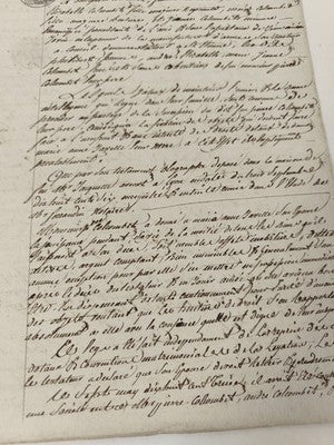 Lettre administrative manuscrite 1814, papier timbré, XIXe siècle