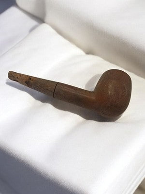 Pipe ancienne vintage à restaurer, finition brun patiné, objet rétro fumeur