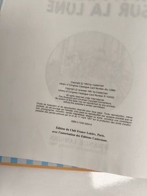 BD Tintin Objectif Lune album double Hergé couverture cartonnée couleur