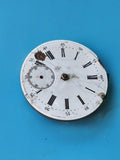 Ancienne montre gousset vintage cadran émail blanc chiffres romains pour pièces