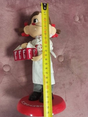 Figurine Peko-Chan vintage vinyle souple Fukuya tenue pâtissière Japon