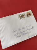 Ancienne enveloppe timbrée Pologne oblitérée pour collection philatélie vintage