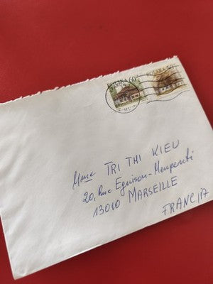 Ancienne enveloppe timbrée Pologne oblitérée pour collection philatélie vintage