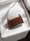 Briquet Silver Match vintage ancien, finition marron rétro à restaurer/exposer