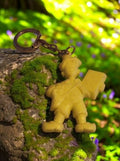 Porte-clés vintage figurine garçon fromage publicitaire jaune France rétro