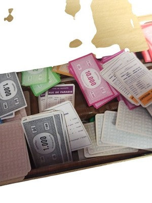 Jeu de société Monopoly édition classique rétro Hasbro vintage aspect bois