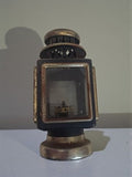 Lampe de calèche ancienne vintage rétro, finition dorée, déco attelage cheval