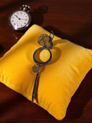 Boucle d’oreille vintage orpheline, pendentif fantaisie cercle et pastilles