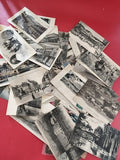 Lot anciennes cartes postales oblitérées, vintage, paysages, à trier, philatélie
