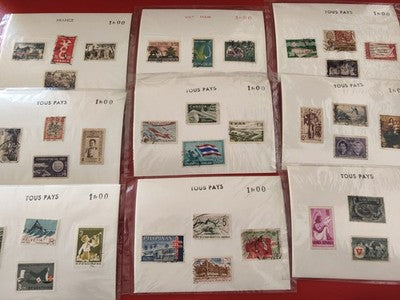 Lot ancien de timbres vintage internationaux – Philatélie, vrac multicolore