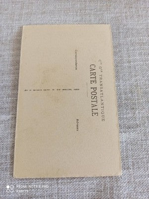 Carte postale ancienne paquebot Paris transatlantique noir et blanc maritime