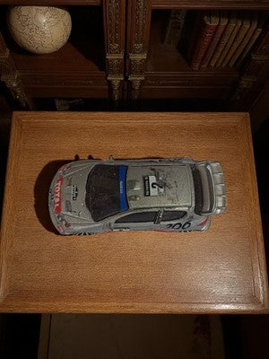 Voiture miniature Majorette Peugeot 206 WRC vintage rallye gris rétro