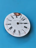Ancienne montre gousset vintage cadran émaillé Roman, pour pièces, à restaurer