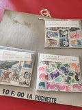 Lot ancien timbres du monde en vrac, France et colonies, philatélie collection