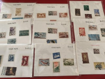 Lot anciens timbres collection vrac international – philatélie tous pays