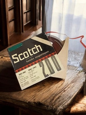 Bande magnétique Scotch vintage audio ancien boîte 200 rétro en l'état