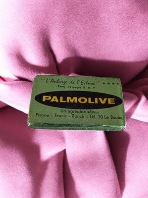 Savon hôtel PALMOLIVE ancien boîte verte rétro – Publicité France vintage
