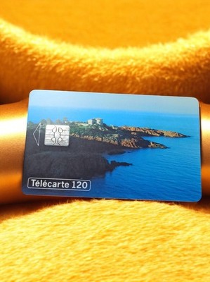 Télécarte 120 unités vintage – carte téléphonique rétro paysage mer