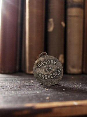 Alte Medaille Banque de Provence Segelboot Relief Vintage Maritim Dekor